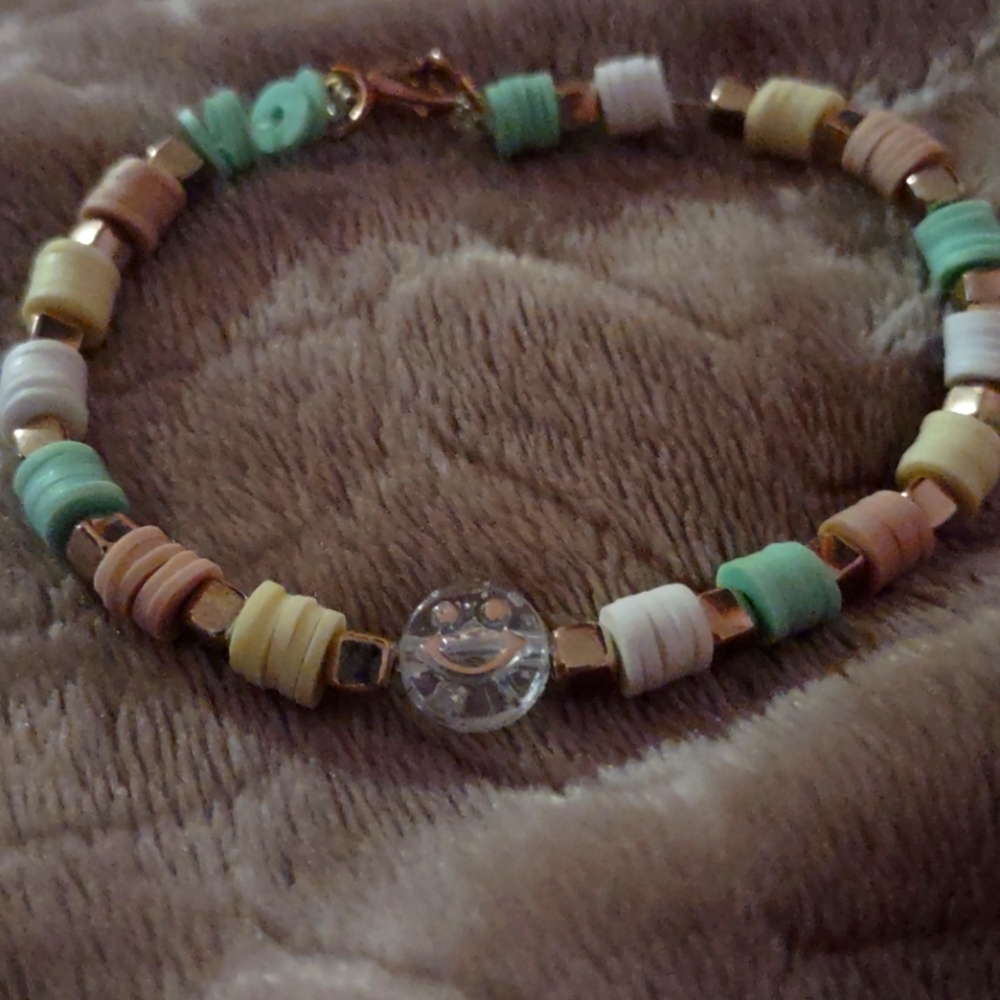 Clay bead bracelet